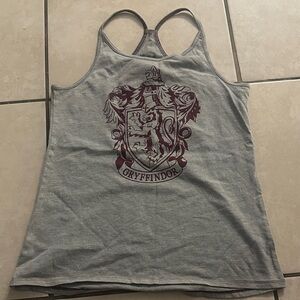 Harry Potter Women's Gryffindor Gray Jersey Tank Top Size M